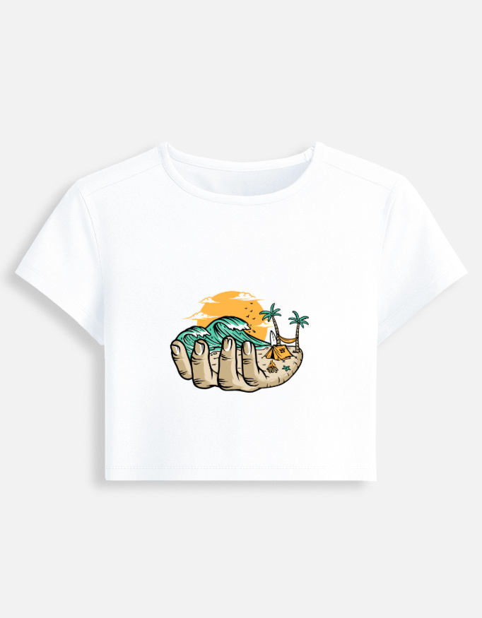 Island Escape Cropped Tee - Image 2