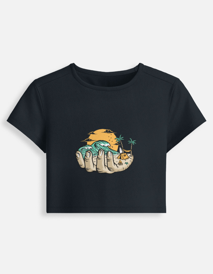 Island Escape Cropped Tee - Image 4