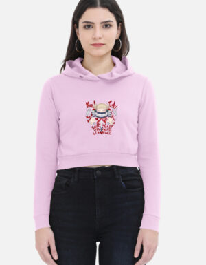 Pink Mayhem Crop Hoodie