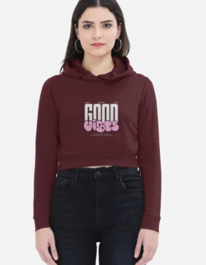 Good Vibes Cropped Hoodie