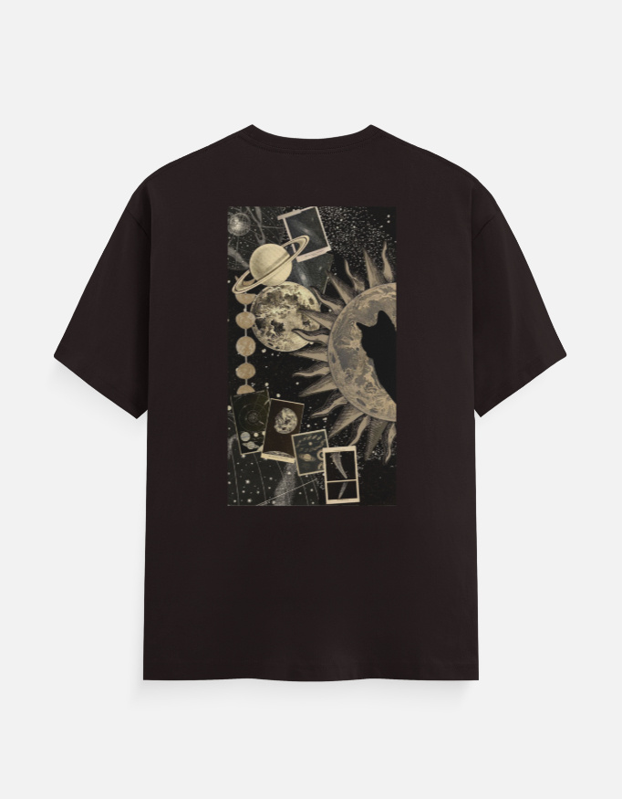 CELESTIAL BALANCE – Cosmic Sun & Moon Graphic T-Shirt - Image 4