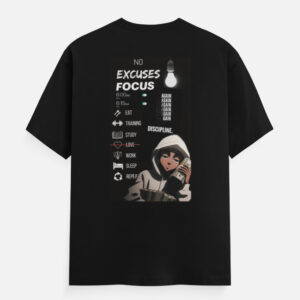 NO EXCUSES – FOCUS DISCIPLINE Graphic T-Shirt