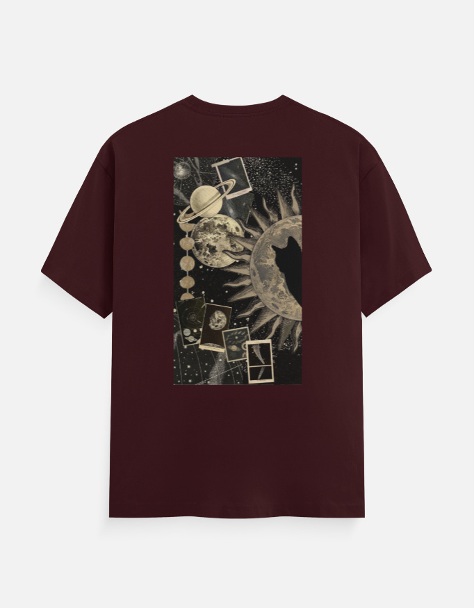 CELESTIAL BALANCE – Cosmic Sun & Moon Graphic T-Shirt